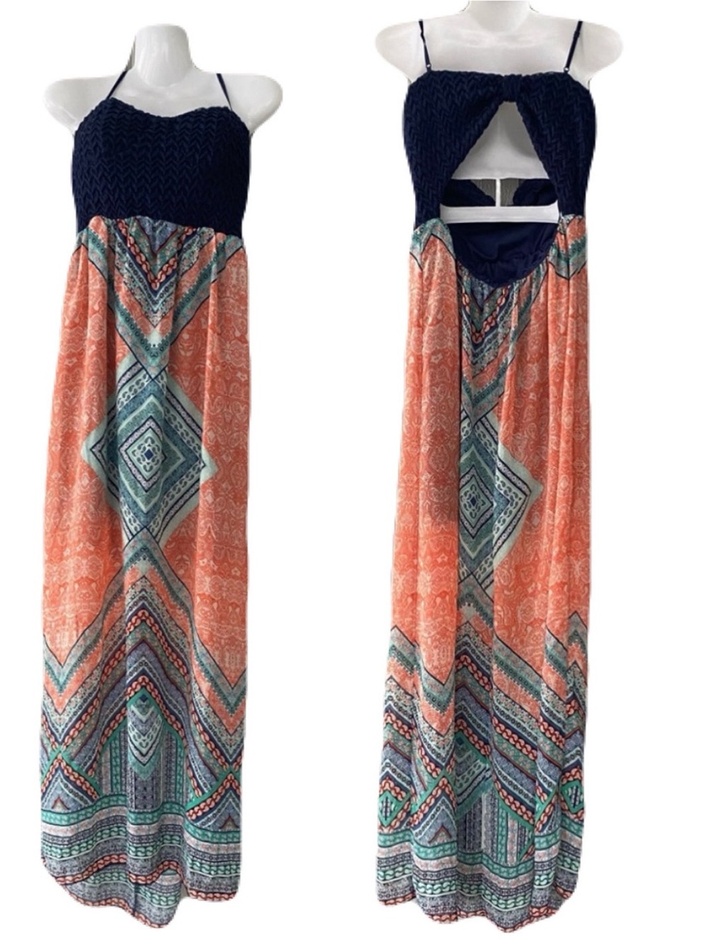 Crochet Sheer Maxi High/Low Paisley Dress Trinny